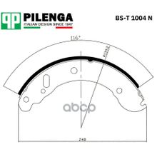 Колодки Тормозные Барабанные |Зад, Прав, Лев | Газель Next 2123, Газ 3302, Газ 2217 PILENGA арт. BST1004N