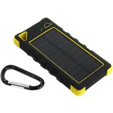 Внешний аккумулятор KS-is KS-303BY Black&Yellow (2xUSB 2.1А, 20000mAh, 1 адаптер, фонарь, солнечная панель, Li-lon)