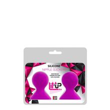 Ярко-розовые помпы для сосков LIT-UP NIPPLE SUCKERS LARGE PINK Розовый