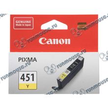 Картридж Canon "CLI-451Y" (желтый) для PIXMA iP7240 8740, iX6840, MG5440 5540 5640 6340 6440 6640 7140 7540, MX924 (7мл) [133123]