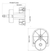 Ultraflex Рулевая машинка белая Ultraflex T-85 W 39213M 55 л.с. 199,5 x 176 мм