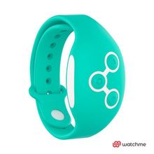 DreamLove Голубое виброяйцо с зеленым пультом-часами Wearwatch Egg Wireless Watchme (голубой)