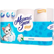 Мягкий Знак Comfort Хлопок 6 рулонов в упаковке 2 слоя