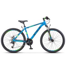 26" STELS Navigator-560MD 2018 (21ск, алюм, аморт.вилка, диск, TS38 MICROSHIFT трещотка 7ск)(V010, рама 15,5", синий)