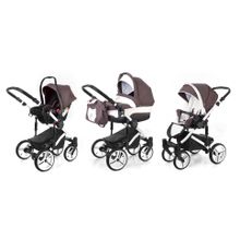 Коляска 3 в 1 Esspero Magic (шасси White) - Brown Lux