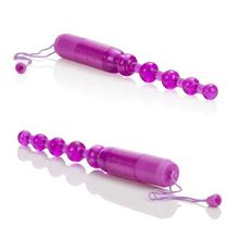 Фиолетовая анальная цепочка Waterproof Vibrating Pleasure Beads Фиолетовый