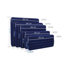 Матрас надувной флокированный INTEX 68758 (137х191х22см) синий