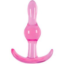 NS Novelties Розовая анальная пробка Jelly Rancher T-Plug Wave - 9,7 см. (розовый)