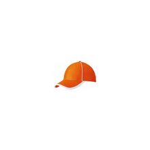 Бейсболка «Edge» 6-ти панельная оранжевый   натуральный некрашенный хлопок