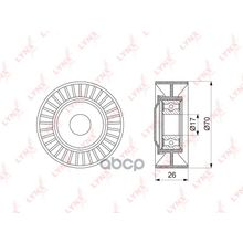 Ролик Натяжной Приводного Ремня Toyota 1zz 2zz 3zz 4zz Corolla   Auris (Zze120 Zze150) 01-09   Allion   Avensis (Zzt240 Zzt250) 01-08   Rav-4 (Zca2_) 00-   Opa (Zct1_) 00-03   С Крышкой LYNXauto арт. PB5375