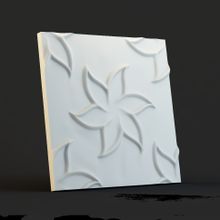 Стеновая гипсовая 3D панель – Лилии, 500х500mm