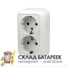 Розетка MAKEL 2-Я с з 45182 Белый BL1