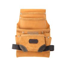 Сумка поясная для инструментов, натуральная кожа Kraftool 1-38531 (10 карманов)