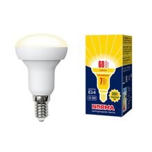 Volpe Лампа светодиодная E14 7W 3000K матовая LED-R50-7W WW E14 FR NR UL-00003845 ID - 234679