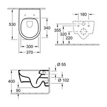 Чаша подвесного унитаза Villeroy & Boch Avento 5656 HR 01