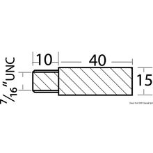 Osculati Zinc anode for heat exchanger manifolds 7 16, 43.540.00
