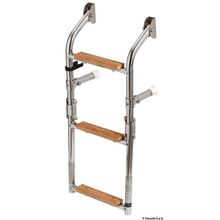 Osculati Ladder 3 steps AISI316 + Iroko, 49.566.03