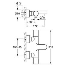 Термостат Grohe Grohtherm 3000 Cosmopolitan 34276000 для ванны с душем