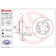 Диск Тормозной Uv Coated | Зад | Brembo арт. 08B64911