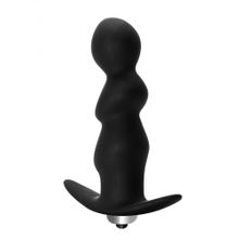 Lola toys Чёрная фигурная анальная вибропробка Spiral Anal Plug - 12 см.