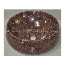 Мраморная раковина из камня Sheerdecor Bull 3922111 | Красная раковина | Раковина из мрамора | Элитная раковина
