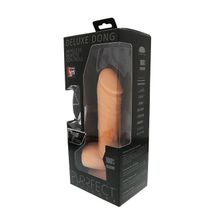 Реалистичный вибратор с дистанционным управлением PURRFECT SILICONE DELUXE REMOTE VIBE 7IN - 18 см. телесный