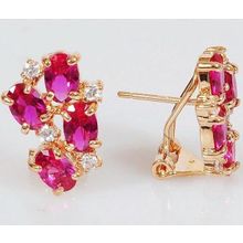 Серьги с корундом "Дорожка"