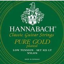 825LT Green PURE GOLD Комплект струн для классической гитары нейлон позолоченные Hannabach