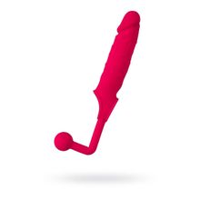 POPO Pleasure Розовая насадка на пенис с анальной втулкой-шаром (розовый)