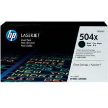 HP 504X, CE250XD картридж чёрный для CLJ CP3525, CM3530 (CE250X, 2 шт x 10 500 стр)