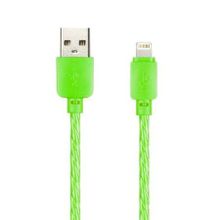 Кабель USB 2.0 Am=>Apple 8 pin Lightning, 1 м, зеленый, SmartBuy (ik-512SPS green)
