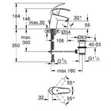 Комплект для ванны Grohe Eurosmart (123570) 3 в 1