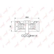 Ролик Натяжной Приводного Ремня Renault Logan   Sandero 1.4 1.6 8v 16v 04-, Clio Kangoo Megane Symbol 1.4 1.6 98-   (Alt,+Ac,+Ps) LYNXauto арт. PB5350