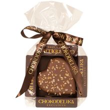 Марципановая конфета Chokodelika "Сердце" в карамельном шоколаде