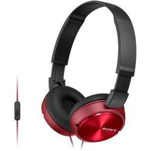 sony (Наушники sony  накладные закрытые 10-24000Гц 1,2м 98дБ микрофон красные) mdrzx310apr.ce7