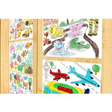 Набор самоклеящихся раскрасок 5 л уп 5 разных рисунков 25 листов