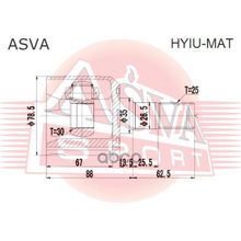 Шрус Внутренний Hyundai  Matrix 1, 6 30*35*25 Мм ASVA арт. HYIUMAT