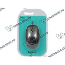 Лазерная мышь Logitech "M150 Laser   LS1 Laser" 910-003744, 2кн.+скр., черно-оранжевый (USB) (ret) [139390]