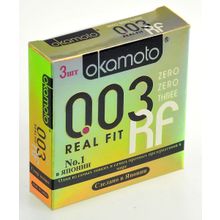 Okamoto Сверхтонкие плотно облегающие презервативы Okamoto 003 Real Fit - 3 шт.