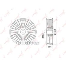 Ролик Обводной Приводного Ремня Mercedes Diesel W204 W212 W221 W166 W461 W463 Sprinter 901-906 LYNXauto арт. PB7077