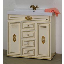 Misty Тумба с раковиной Roma 75 бежевая патина