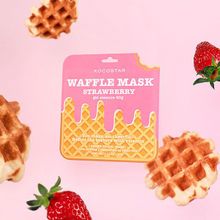 Тонизирующая вафельная маска для лица Клубничный фреш Kocostar Waffle Mask Strawberry 3шт