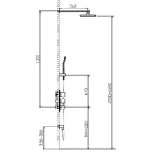 Timo Душевая система Tetra-thermo SX-0179 00 chrome