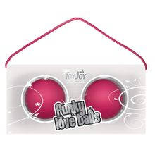 Веселые розовые вагинальные шарики Funky love balls Розовый