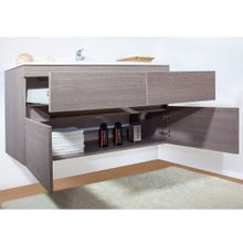 Бриклаер Тумба с раковиной Мадрид 110 серая лиственница