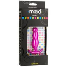 Doc Johnson Розовая анальная пробка Mood Naughty 3 3  Silicone для ношения - 7,6 см.