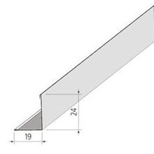Уголок пристенный стальной 24х19мм белый (3м)   Уголок периметральный стальной 24х19мм белый (3м)