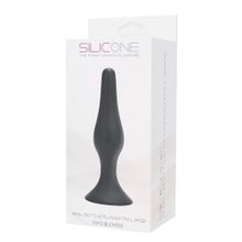 Toyz4lovers Крупная чёрная анальная пробка из силикона ANAL BOTTLE PLUG SILICONE EXTRALARGE - 15,5 см.