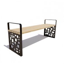 Скамейка садовая «БАРСЕЛОНА» без спинки, банкетка (3,0 м)