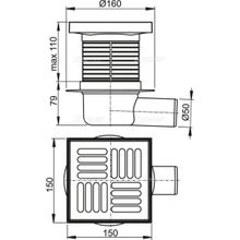 Трап для душа Alcaplast APV (APV5411) с гидрозатвором